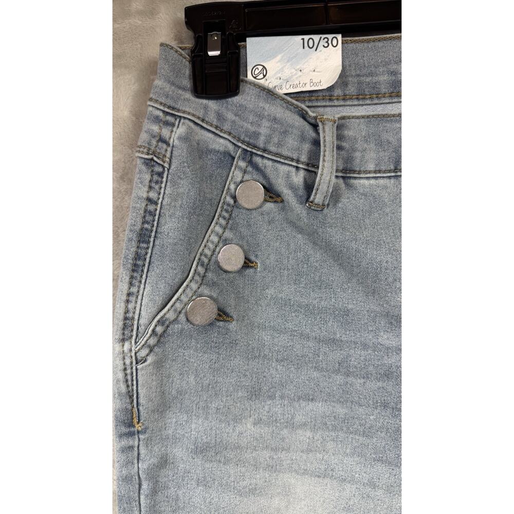 CURVE APPEAL NEW Women Jeans 10/30 Blue Curve Creator High Rise Boot Stretch - Picture 5 of 14